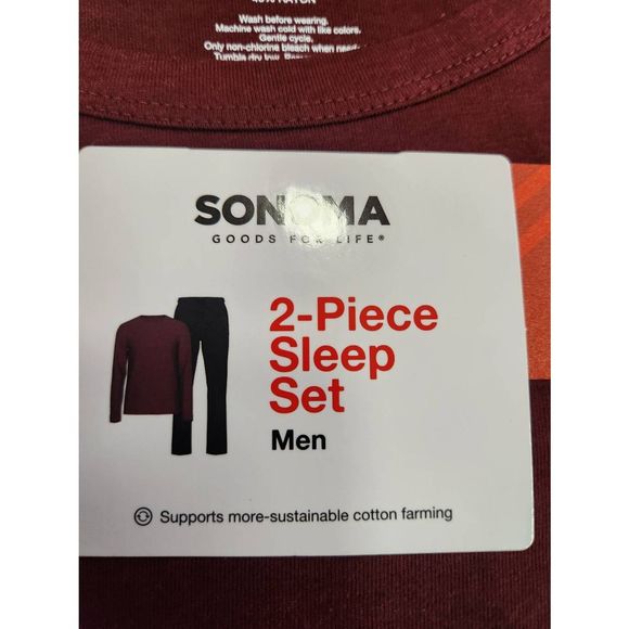 Sonoma 2-piece men long sleeve pajamas set size S - Picture 4 of 5